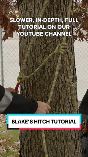 How to tie the Blake’s Hitch by ISA Certified Arborist Jacob Nau, our training and development manager at Russell Tree Experts! 🪢 Check out our YouTube channel for a slower, more in-depth, informational video on the Blake’s Hitch! - - - #tree #trees #knot #knots #knottying #theknot #knotfest #knotwork #knotted #knotting #rope #ropeart #ropeclimb #climb #climbing #climber #climbers #reel #reels #fyp #hitch #tutorial #arborist #arborists #arboristlife #arboristsofinstagram #treework #blake #blake