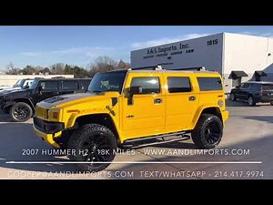 2007 Hummer H2 SUV Luxury Yellow with Ebony - 18k original miles - Custom Black-Ops Build