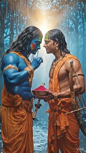 Ram aur Krishna Ne kheli holi🥰🥰💐💐🌧️
