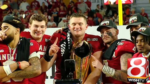 WATCH: Take a look back at the celebration last night in Miami as IU football completed the undefeated 16-0 season and won its first national championship. | WISH-TV