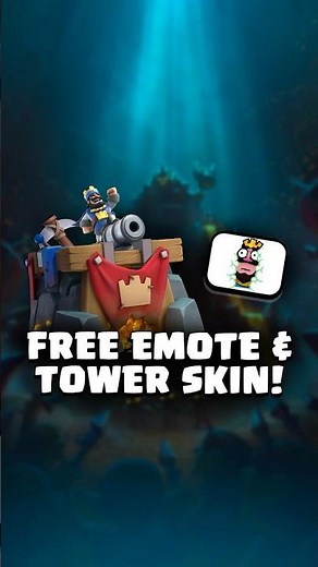 FREE EMOTE & TOWER SKIN 😍 #clashroyale