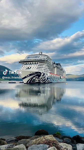 Msc Euribia AI animation ⛴️ #mscEuribia #aicruisevideo 📸 i1yas.a 💙 @MSC Cruises US @MSC Cruises Official