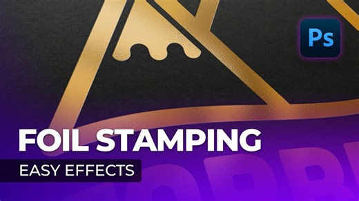 How to create a gold foil stamp effect in Photoshop