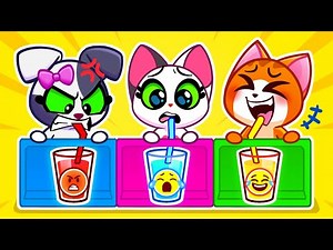 Guess the Taste Game! 🍓 Magic Rainbow Juice Challenge! 🌈 Learn Emotions & Colors for Kids