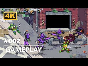 Teenage Mutant Ninja Turtles Xbox Series X 2 Players Gameplay 4K