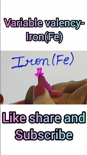 Variable valency- iron (Fe) #iron #ironvalency #chemistry #rcfychemistry #valency #variablevalency