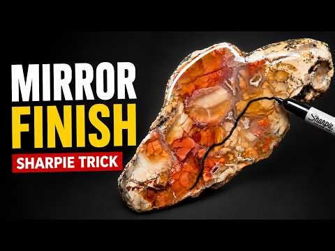 How I Polished a Mystery Rock on a Flat Lap | Sharpie Trick Mirror Finish
