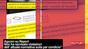 Liguria, dopo la puntata del 27 ottobre scorso, era stato presentato un esposto all’Agcom da parte del senatore Gasparri e del Codacons. Secondo loro andando in onda nel giorno delle elezioni in Liguria avevamo violato la par condicio e in particolare il silenzio elettorale, che invece riguarda solo i politici e non i giornalisti. E infatti L’Agcom si è espressa questa settimana e ha dato ragione a Report: “Non ha ravvisato violazioni dell’attuale normativa sulla par condicio”. Si è posta la que