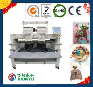 [Hot Item] 2 Head Computerized Cap T-Shirt Sequin Cording Taping Embroidery Machine