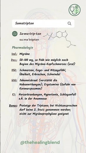 Sumatriptan – der Klassiker gegen Migräne kompakt erklärt🩺 #pharmazie #medizin