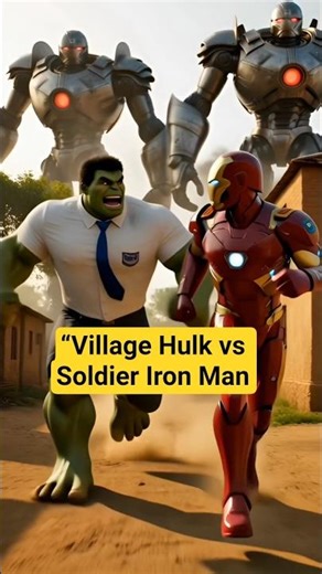 “Village Hulk vs Soldier Iron Man🤯#HulkVsIronMan #4KCinematicShorts #VillageHeroStory #EmotionalActi