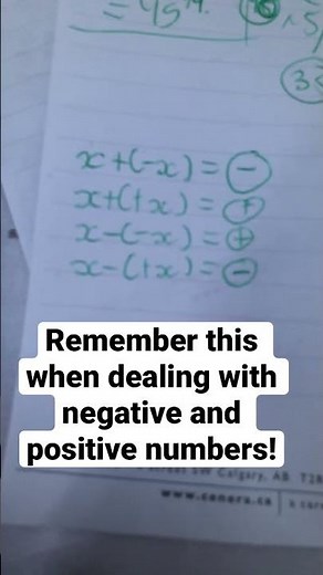 How to add and subtract positive and negative numbers | A thing to remember