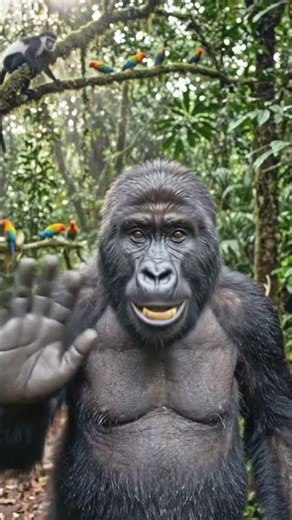 🎄The gorilla vloging in the jungle |ai animation bangla🦍🦍-day 1