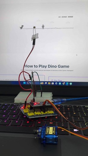 DINO RUN GAME HACK #dinogame #arduino #dinorun #arduinoproject For full TUTORIAL SUBSCRIBE on YouTube : ArduinoMINIRA
