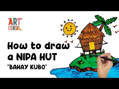 How To Draw a Nipa Hut "Bahay Kubo" | Easy Drawing Tutorial for Beginners