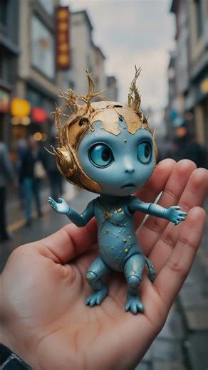 🔮 Alien Holding Urban Secrets!🔮都市の秘密を握るエイリアン！#miniature #kawaii #shorts #cute