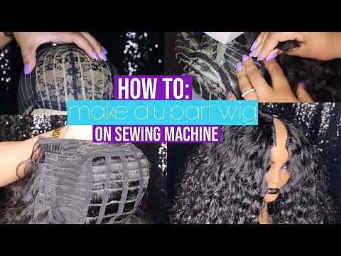 How to : Make a U-Part Wig On Sewing Machine | Mesh Ventilated Cap *Step by Step*
