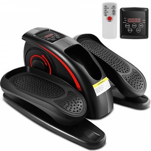 FUNMILY Under Desk Elliptical Machine Electric Seated Pedal Exerciser, Quiet & Compact Mini Elliptical Trainer with LCD Display Monitor and Remote Control, Home Office Leg Exerciser for Seniors,Adult