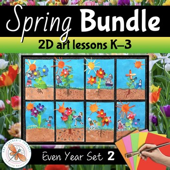 Spring Art Projects | K-3rd Lessons | Even Year Art Curriculum BUNDLE 2