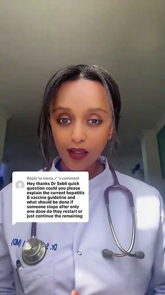 Replying to @mena💉 What shall we do if somone missed a serious of hepatitis B vaccination current recommendation #health education #educationalpurposes Explained by dr seble internist