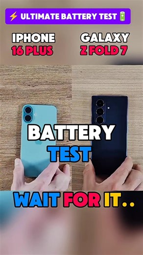 🔥🎉 IPHONE 16 PLUS vs🔋 GALAXY Z FOLD 7 _🔋🔥 REAL BATTERY 🔋 TEST!!