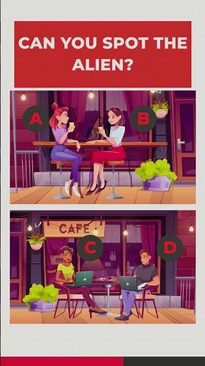 Can You Spot the Alien in Disguise? #quiz #braingames #riddles #games #shorts