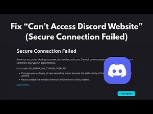 Fix Discord Can’t access website – Secure Connection Failed FIXED