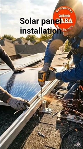 solar panel installation and amplifier service #solar #electrical #trending #viral #shorts #home