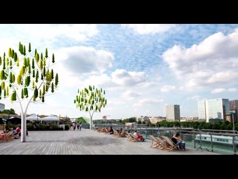 Wind Tree uses micro turbine leaves to generate electricity