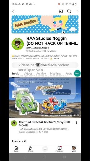 HAA STUDIOS NOGGIN GETS GROUNDED FOR MAKING GROUNDED VÍDEOS (I BLOCK IT😠😡)