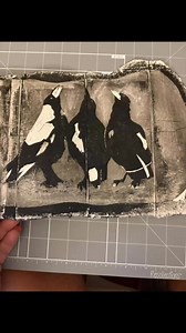 Tetra-Pak printing. I will paint on just about anything for a substrate. But this? This is an absolute winner. Love it. #Block print #ink#tetrapak | Donna Nardi Silva