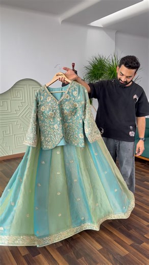Beautiful MultiColor color Bids Embroidery work Lehenga choli for Wedding Function.
