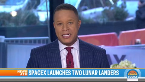 SpaceX launches two lunar landers for historic moon mission
