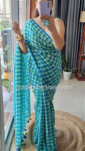 @6yards_50shades on Instagram: "Checked mul cottons without BP. Price 950/- Code: Sima"