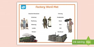 Factory Vocabulary Words Mat