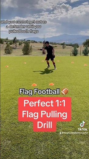 Youth Flag Football 101 Drill | Basic 1:1 Flag Pulling Drill that WORKS #flagfootball #shorts