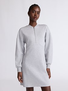 Scoop Women's and Women's Plus New Scubaknit Zip Front Mini Dress, Sizes XS-4X