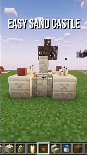 Easy Mini Sand Castle Tutorial #minecraft #minecraftshorts #minecraftguide #minecrafthowto #gaming