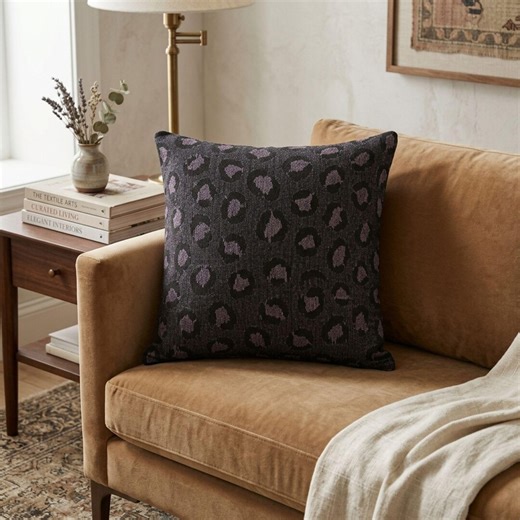 Purple Cheetah Print Woven Tapestry Throw Pillow - Etsy