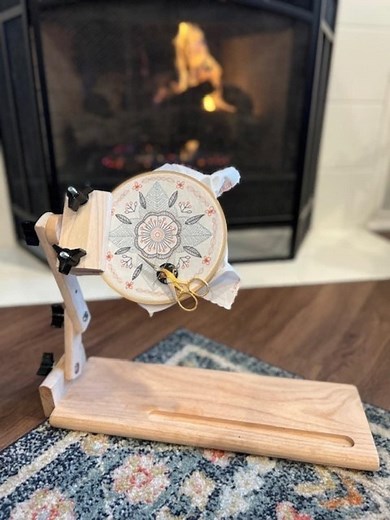 K's Creations UNSTAINED Z-frame Lap Frame Needlework Stand | Holds Qsnaps, Stretcher Bars, & Scroll Frames up to 22" - Etsy