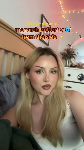 how to draw a monarch butterfly from the side with markers 🦋✨ #butterfly #butterflies #summer #drawi | Princess Moon