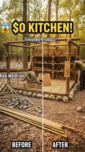 Jungle Kitchen Built From NOTHING!