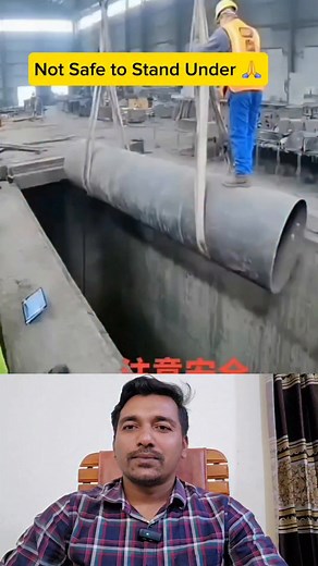 Standing directly under any lifting work is not the right position. Move a little aside so you can guide clearly and stay fully safe. Smart work always starts with a safe #SafetyFirst#SafeZone#WorkSmart#StayAlert#PositiveVibes | Mohammad Manoar Hossain