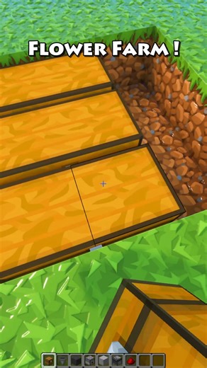 Minecraft Flower Farm 🌺 | Tutorial #minecraft #shorts
