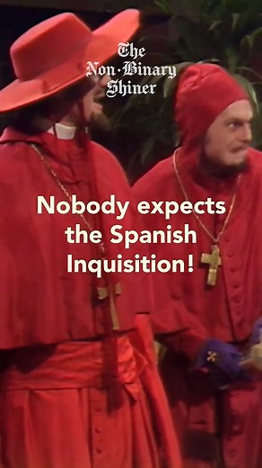 12K views · 61 reactions | The Spanish Inquisition Monty Python Fan T-Shirt Order here: => https://bit.ly/montypythonstore #comedy #comedyreels #comedyvideos #tshirts #montypythonandtheholygrail #montypythonsflyingcircus #montypythonflyingcircus | Monty Python Fans | Facebook