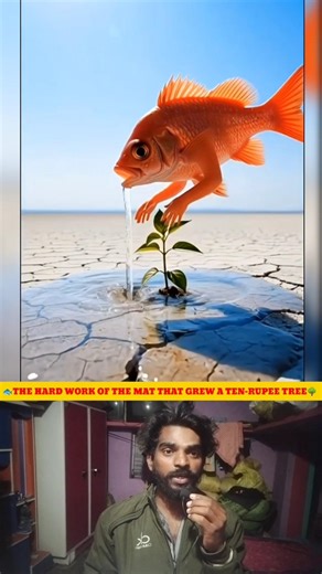 🐟THE HARD WORK OF THE MAT THAT GROW A TEN-RUPEES TREE🌳 #mat #tenrupeecain #ytshorts #ai #shorts