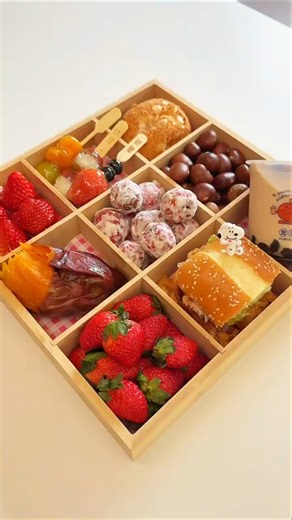 Make 9-in-1 bento box for my sister to go on spring picnic #asmr #bentobox #picnic