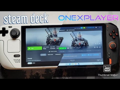 STEAM DECK vs ONEXPLAYER 1S 1195G7 - The Witcher 3
