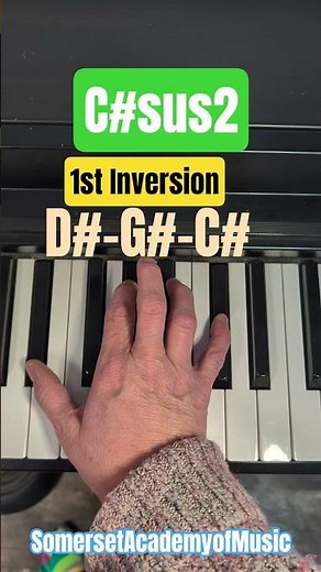 C Sharp Suspended 2nd Chord Piano Inversions #pianotutorial #sus2