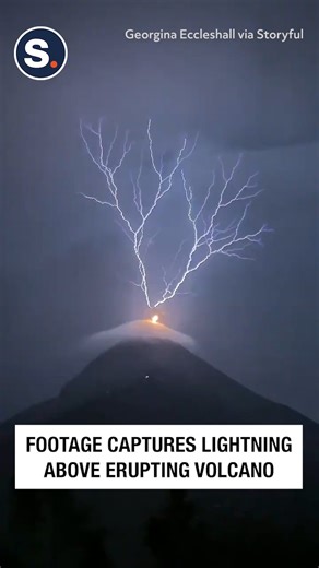 14K views · 91 reactions | Dazzling bolts of volcanic lightning left viewers in southern Guatemala in awe in early May, footage shows. | storyful | Facebook
